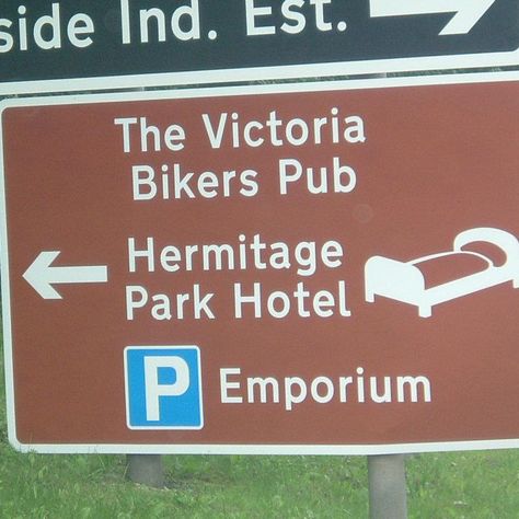 bike with road sign